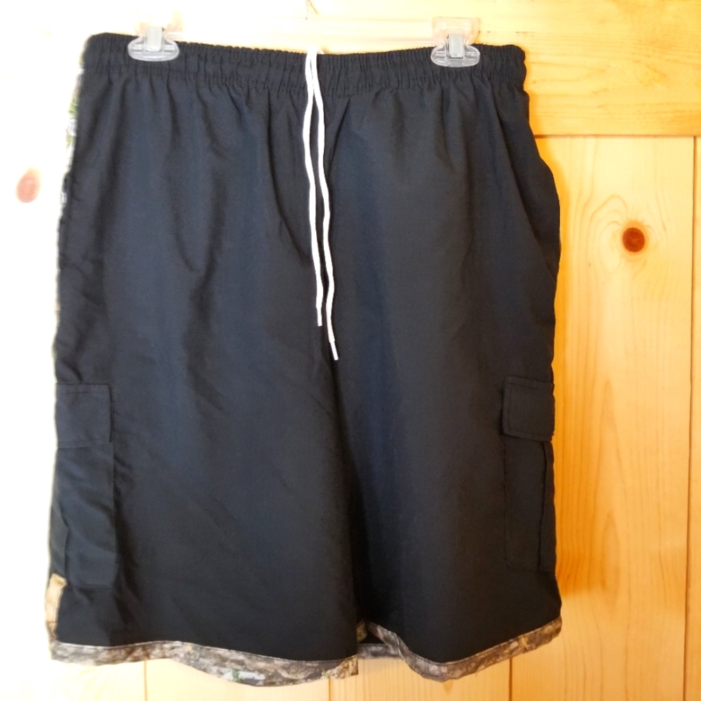 Mossy Oak Black Camo Swim Trunks NWT